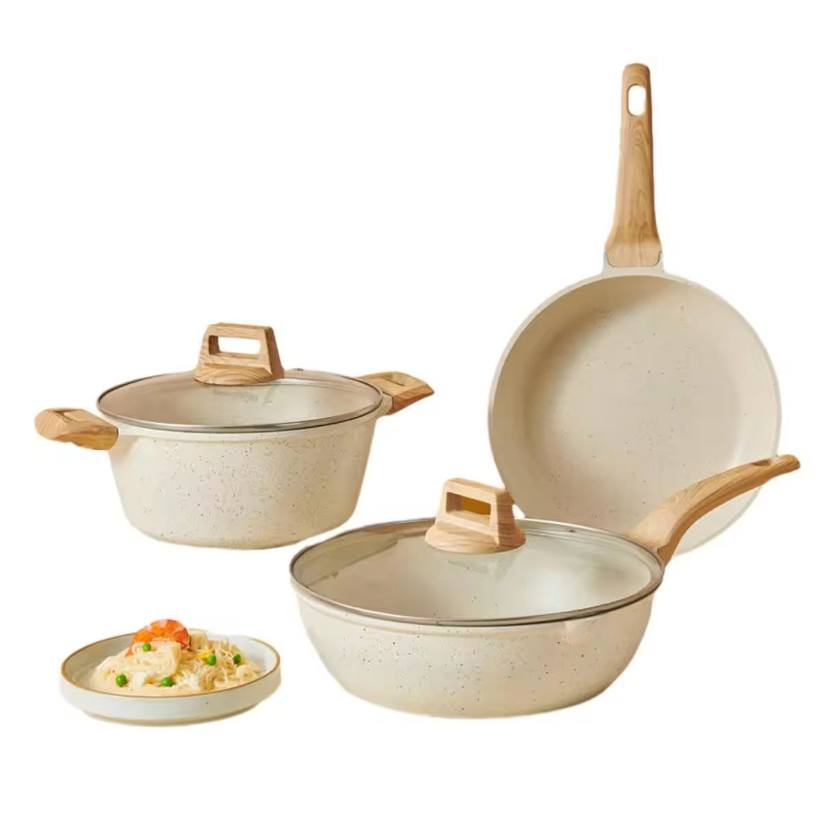 Kotiruokavalioon muokattu logo, tarttumaton alumiininen kattilavarastosarja