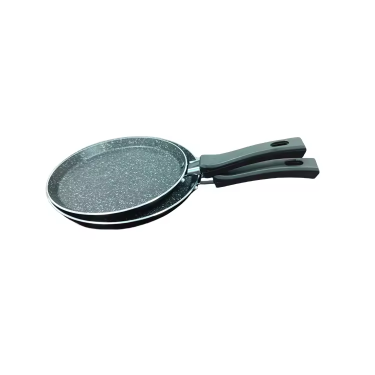 Nature Serie 28 cm tarttumaton marmoripinnoite valualumiininen pizzapannu kreppipannu pannukakkupannu Stay-Cool bakeliittikahvalla