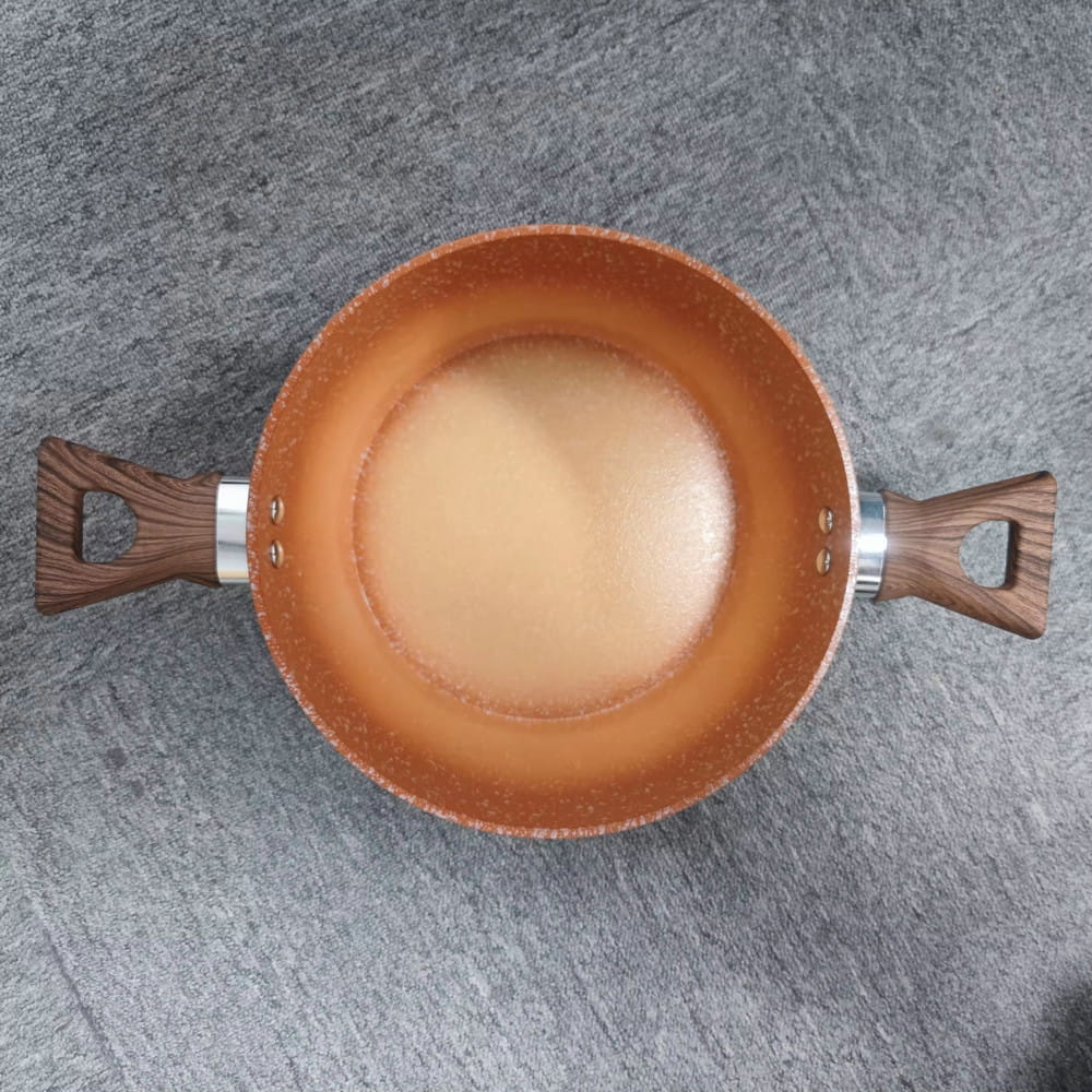 Räätälöity logo 24/26/28 cm tarttumaton keraaminen ruoanlämmitin tarttumaton kotikeittiöpata